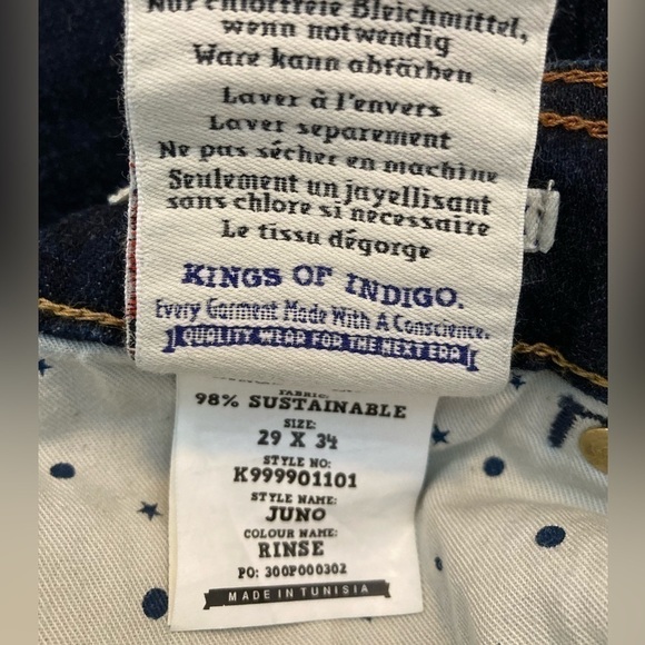 𝅺K.O.I. JUNO-SUPER SLIM WOMEN’S JEANS DARK BLUE COLOUR - Size 29 - Picture 15 of 16